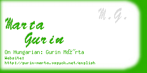 marta gurin business card